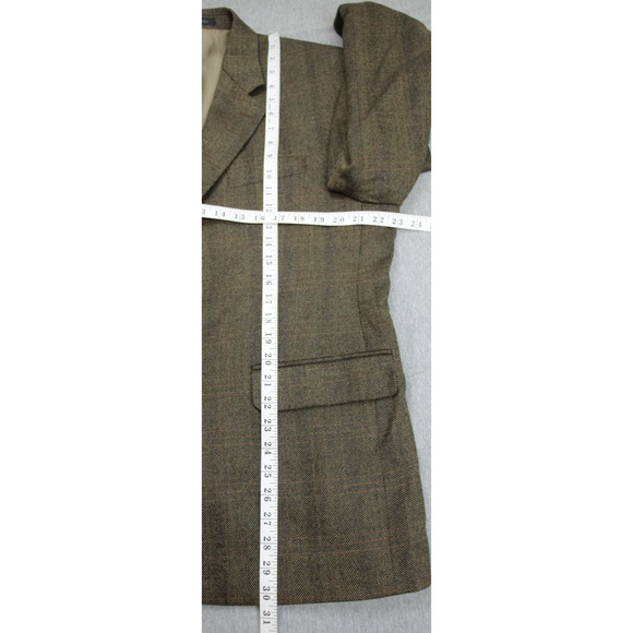 Lauren Ralph Lauren Blazer Mens Size 42S Plaid 100% Lamb's Wool 2 Button Notch - Picture 9 of 10